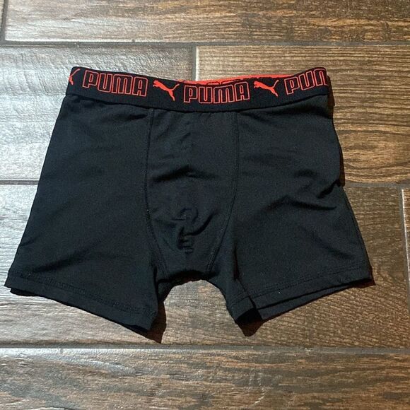 4x/$30 Puma New Kids Boxer Briefs - Black and Red Size M - Picture 3 of 9